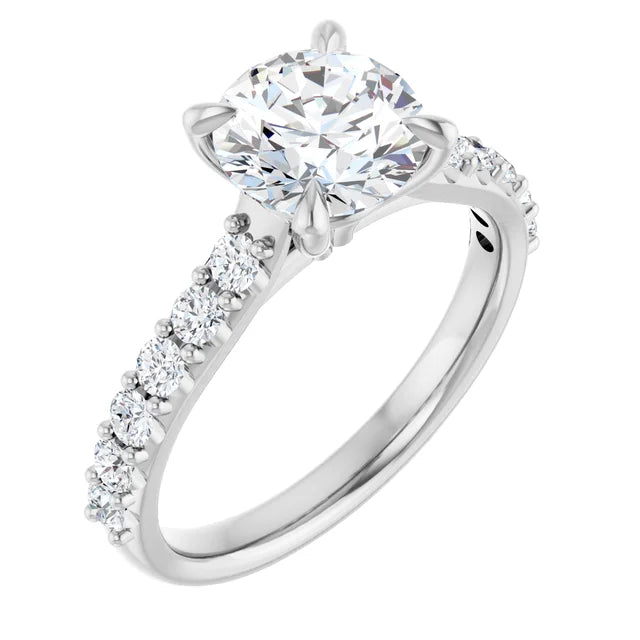 14K Gold Round Lab-Grown Diamond 1.66 CTW VS1/F Engagement Ring