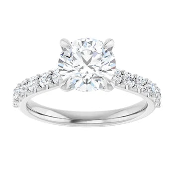14K Gold Round Lab-Grown Diamond 1.66 CTW VS1/F Engagement Ring