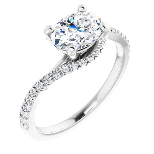 14K Gold Bypass Lab-Grown Diamond 1.01ctw VVS1/D Engagement Ring
