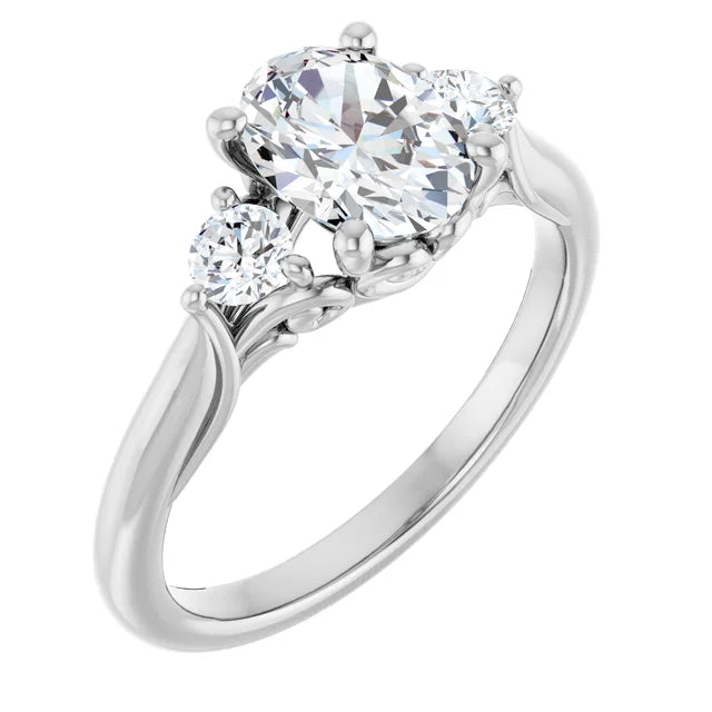 14K Gold Accented Lab-Grown Diamond 1.01ctw VVS1/D Engagement Ring