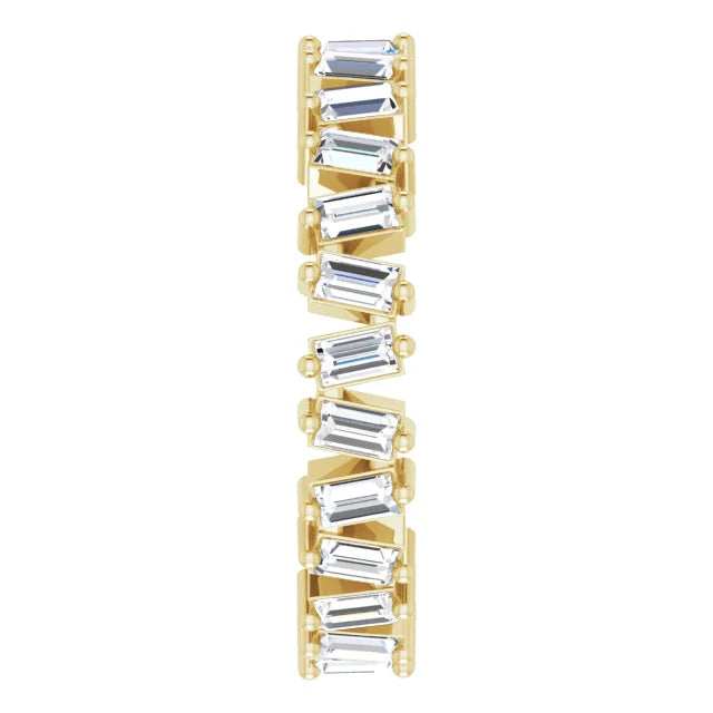 14K Emerald Cut Diamond Eternity Ring