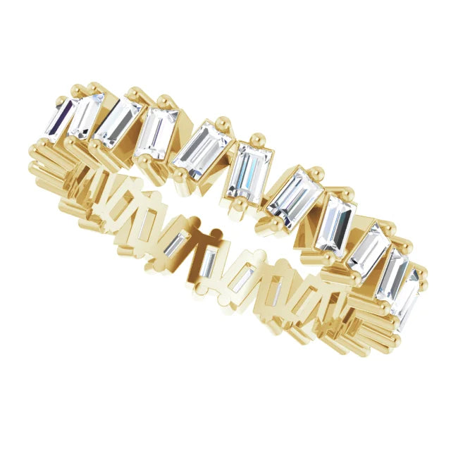 14K Emerald Cut Diamond Eternity Ring