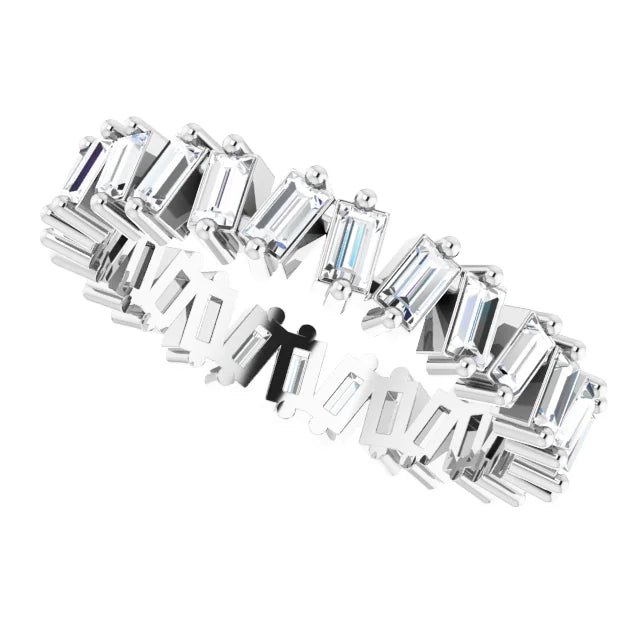 14K Emerald Cut Diamond Eternity Ring