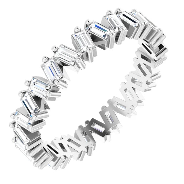 14K Emerald Cut Diamond Eternity Ring