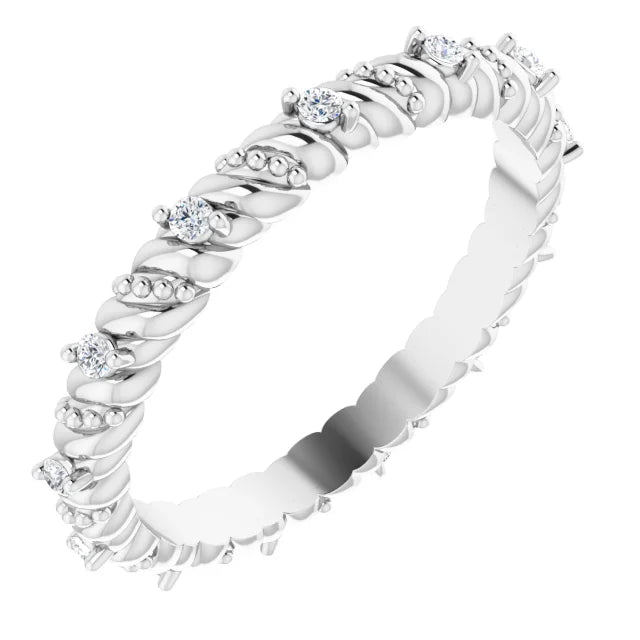 14K Accented Natural Diamond Eternity Ring