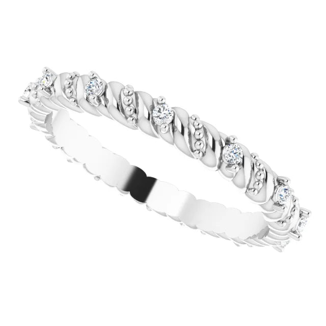 14K Accented Natural Diamond Eternity Ring