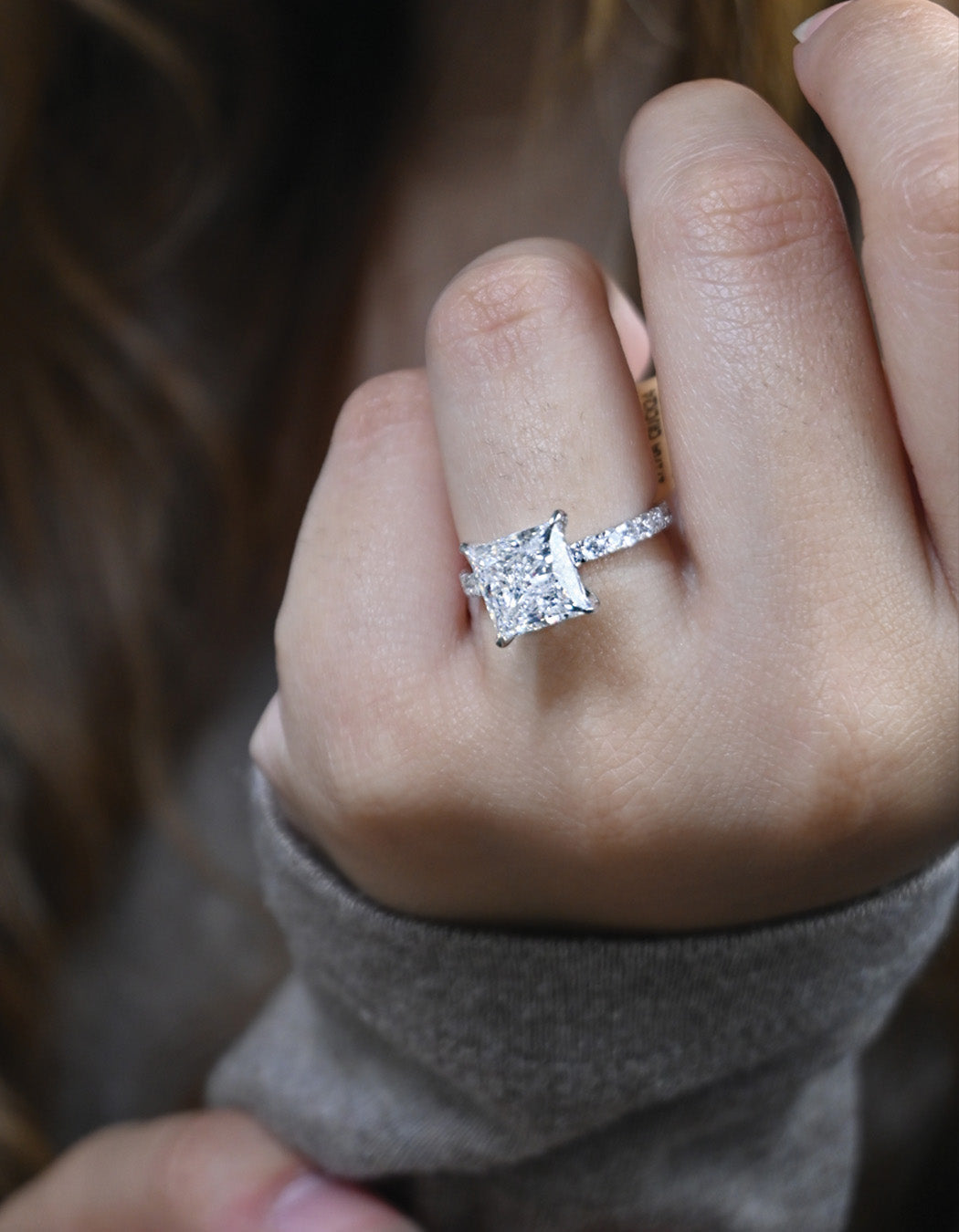 14K Gold Lab-Grown Diamond Princess [4.50ctw] Engagement Ring