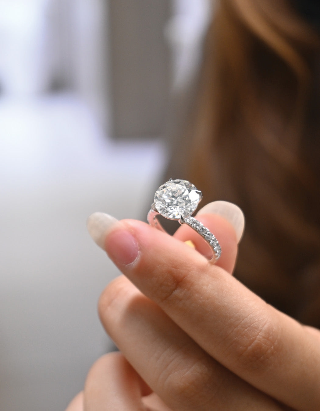 14K Gold 4.50CT Round Cut Diamond Engagement Ring