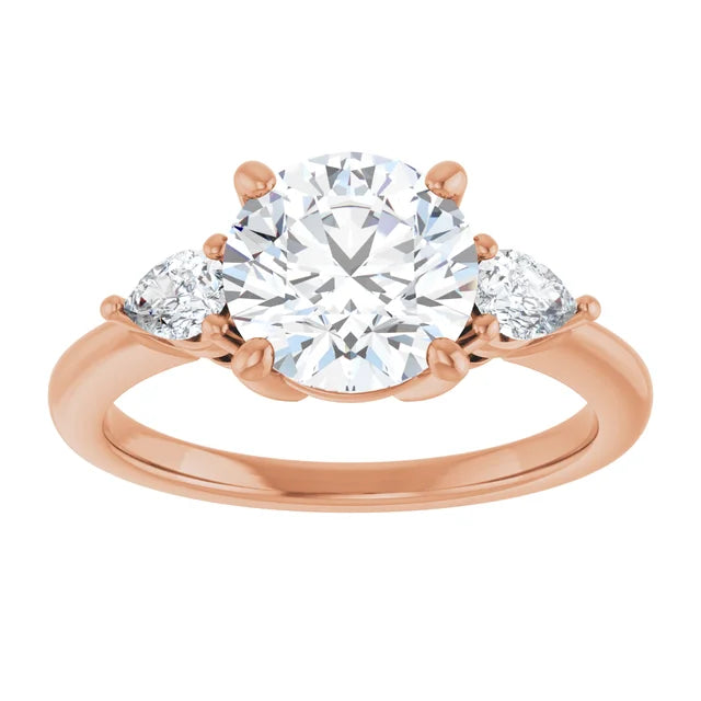 The Thea Three Stone: 14K Gold Lab-Grown Diamond 1.84 CTW Engagement Ring