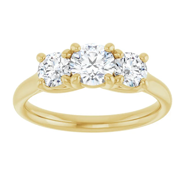 Trinity: 14K Gold Lab-Grown Diamond 1.09 CTW Engagement Ring