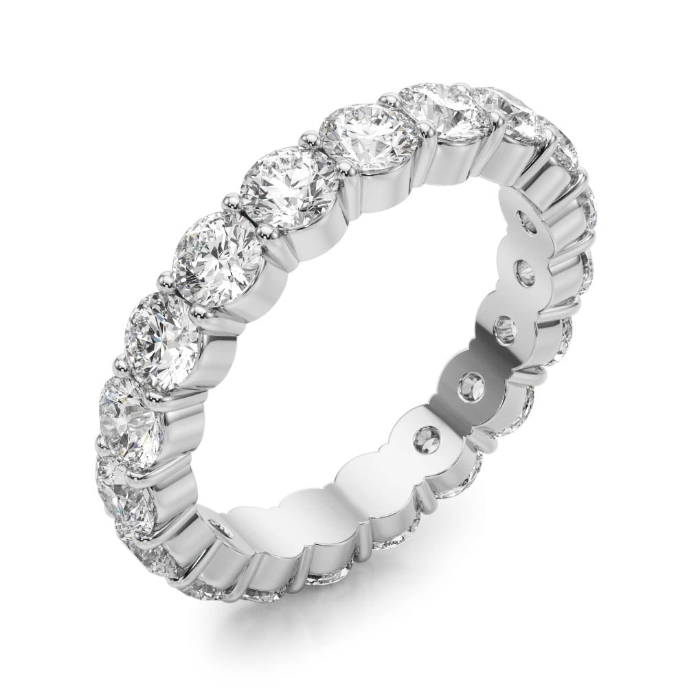 14K Round Diamond Eternity Ring (3.4mm to 4.5mm)