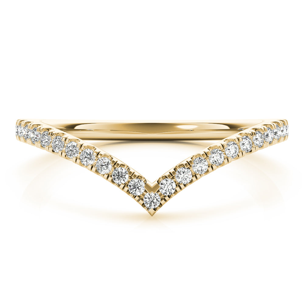 14K Chevron Wedding Ring