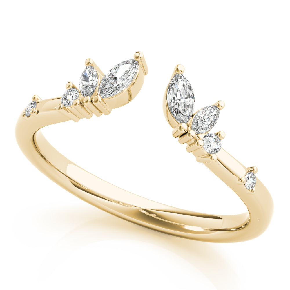 14K Marquise Round Wedding Ring