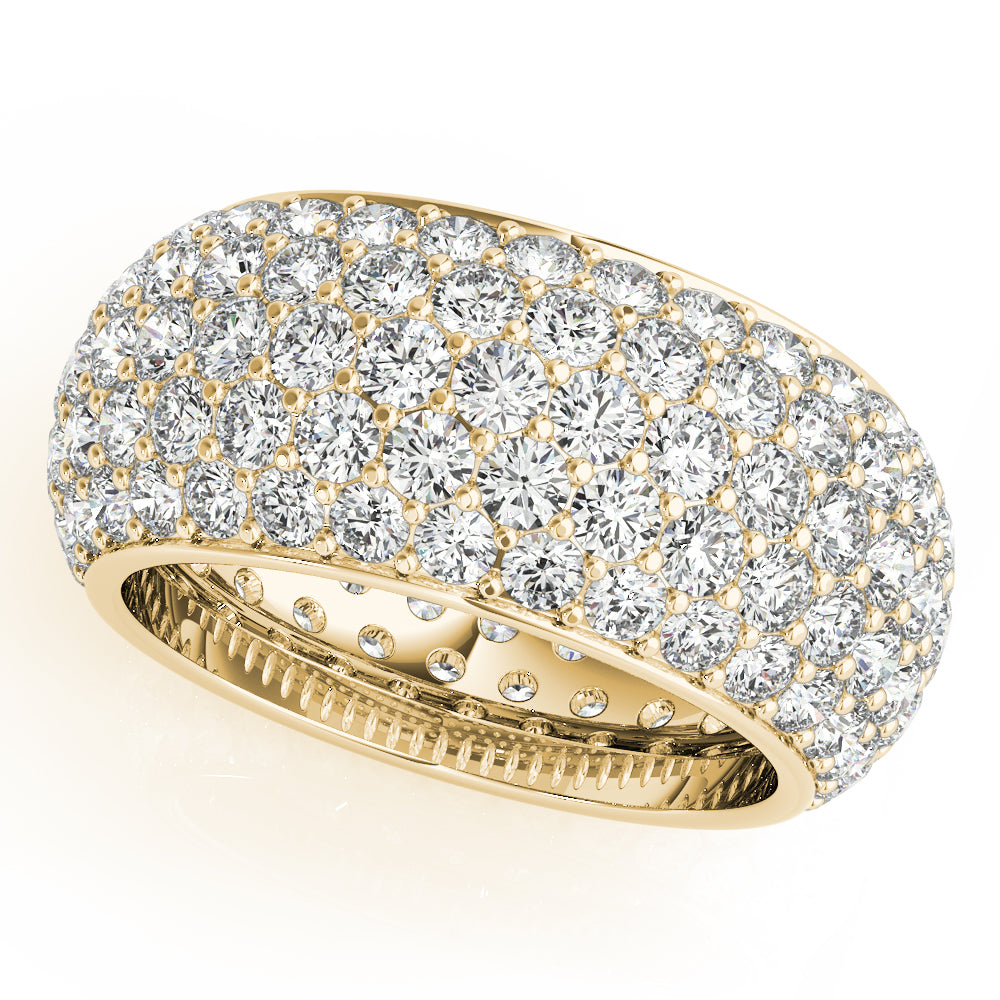 14K Diamond Eternity Multi-Row Pave Ring (2.3MM)