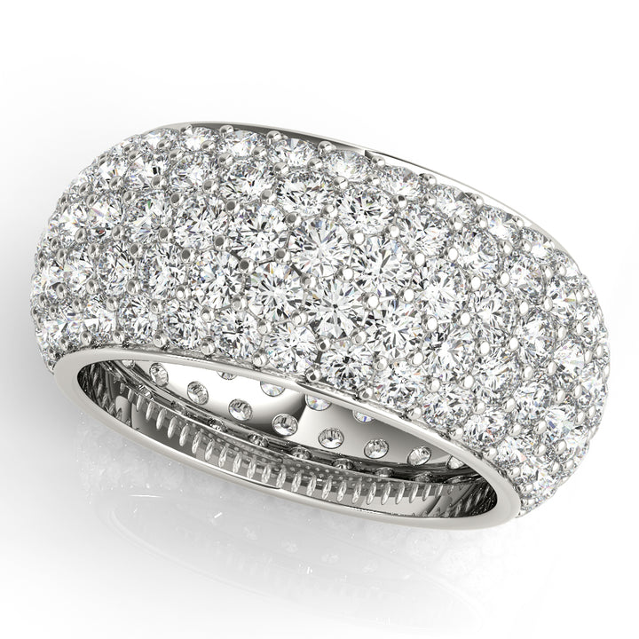 14K Diamond Eternity Multi-Row Pave Ring (2.3MM)