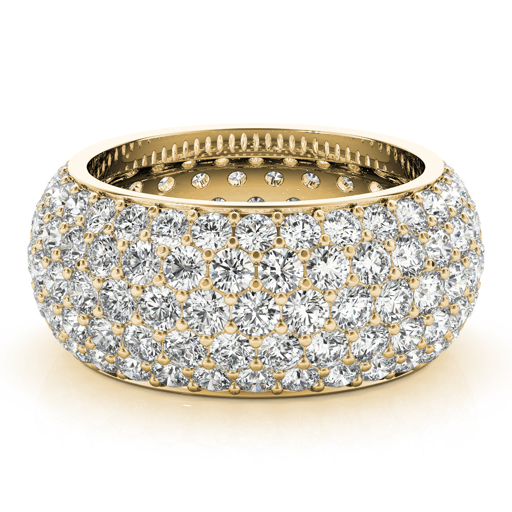 14K Diamond Eternity Multi-Row Pave Ring (2.3MM)
