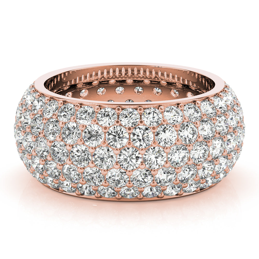 14K Diamond Eternity Multi-Row Pave Ring (2.3MM)