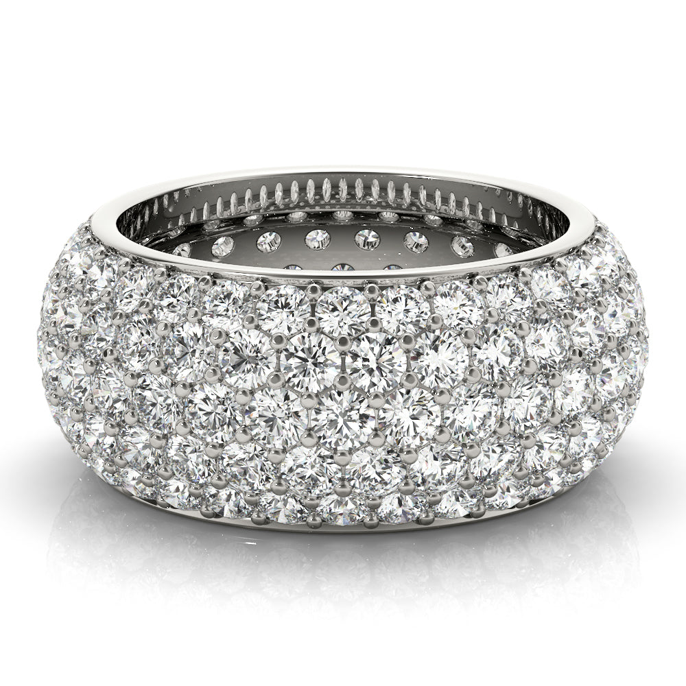 14K Diamond Eternity Multi-Row Pave Ring (2.3MM)