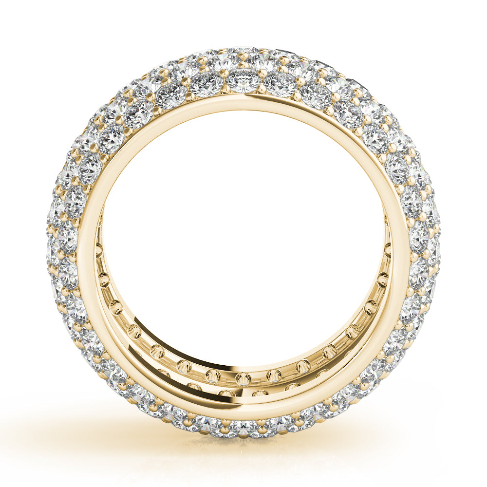 14K Diamond Eternity Multi-Row Pave Ring (2.3MM)