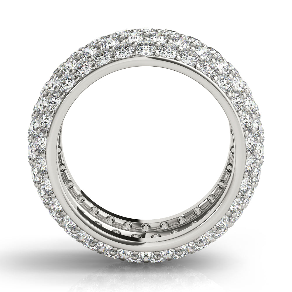 14K Diamond Eternity Multi-Row Pave Ring (2.3MM)
