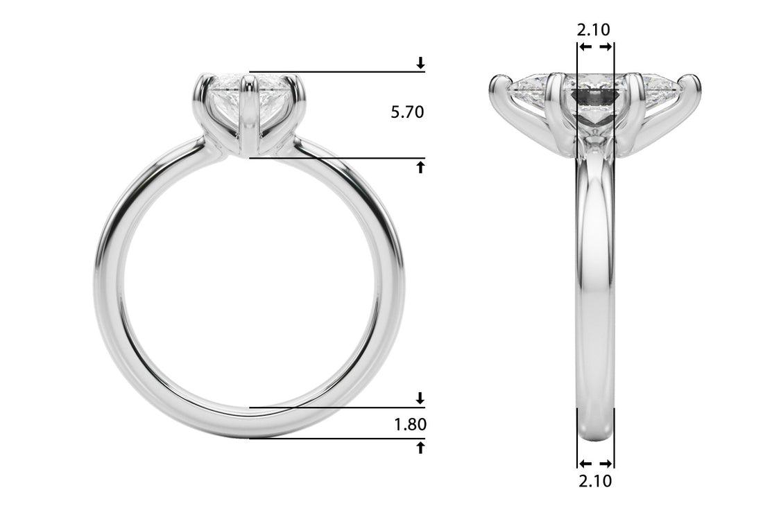 14K Gold Lab-Grown Diamond Marquise [1.11ctw] Engagement Ring