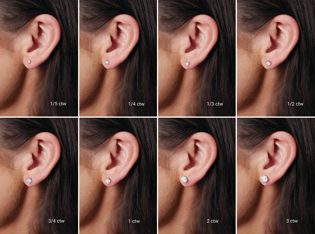 14K Yellow 1 CTW Lab-Grown Diamond Stud Earrings