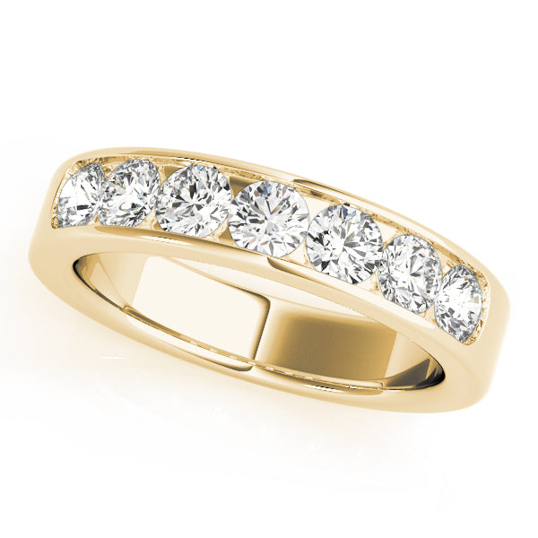 14K Channel Set 7 Stone Wedding Ring (1/4 ct.wt)