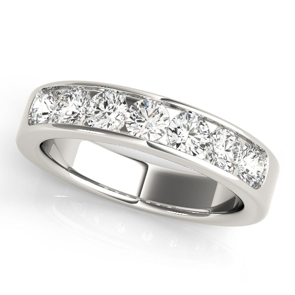 14K Channel Set 7 Stone Wedding Ring (1/4 ct.wt)