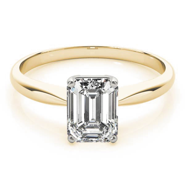 14KT Gold Emerald Cut Solitaire Lab Grown Diamond Engagement Ring (1 CTW to 5 CTW)