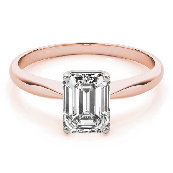 14KT Gold Emerald Cut Solitaire Lab Grown Diamond Engagement Ring (1 CTW to 5 CTW)