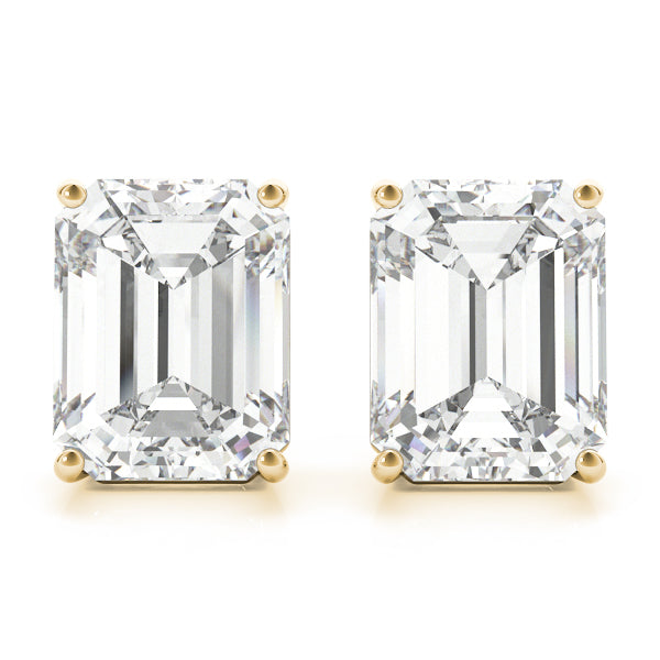 Emerald Cut 2 Wire Stud Earring