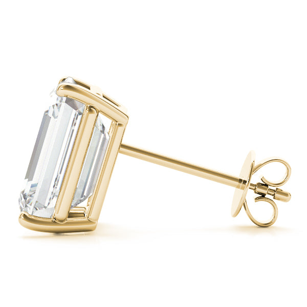 Emerald Cut 2 Wire Stud Earring