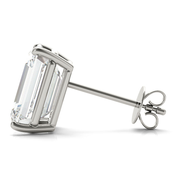 Emerald Cut 2 Wire Stud Earring