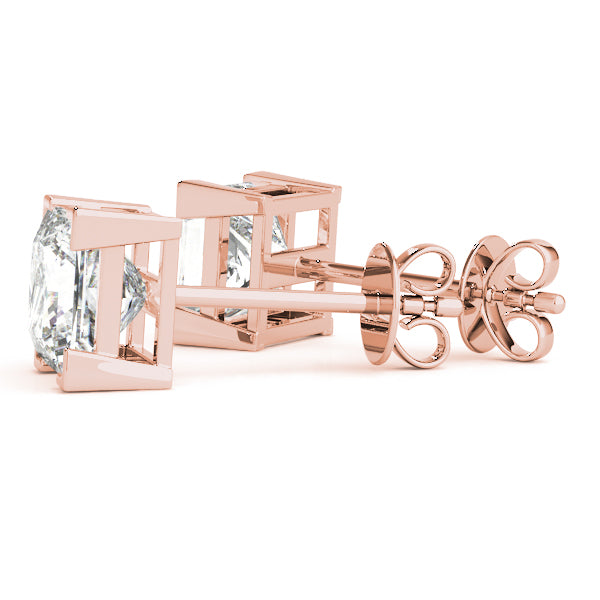 Princess Cut Stud Earring