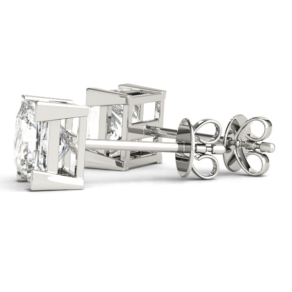 Princess Cut Stud Earring