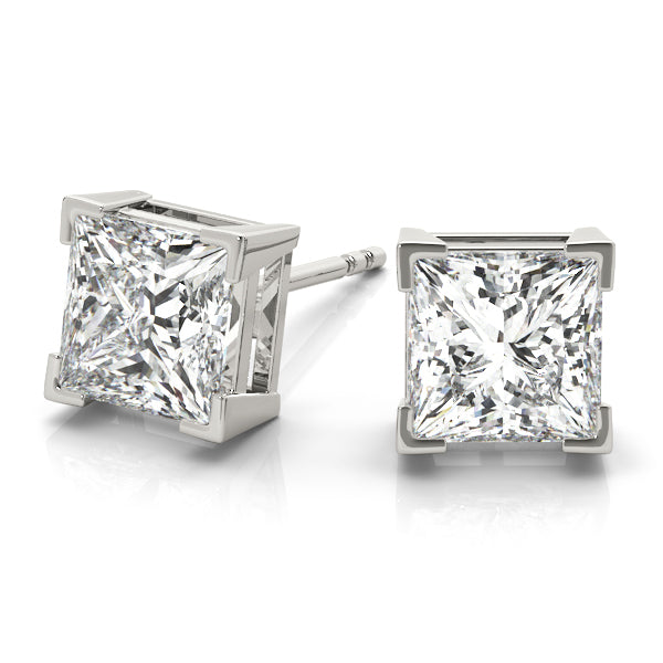 Princess Cut Stud Earring