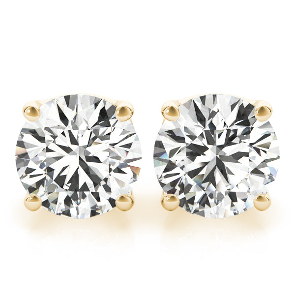 14K Round 4 Prong Stud Earrings