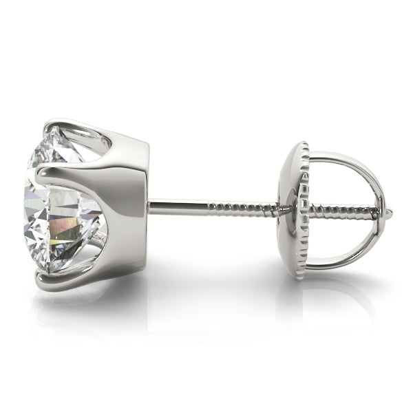 14K Round 4 Prong Stud Earrings