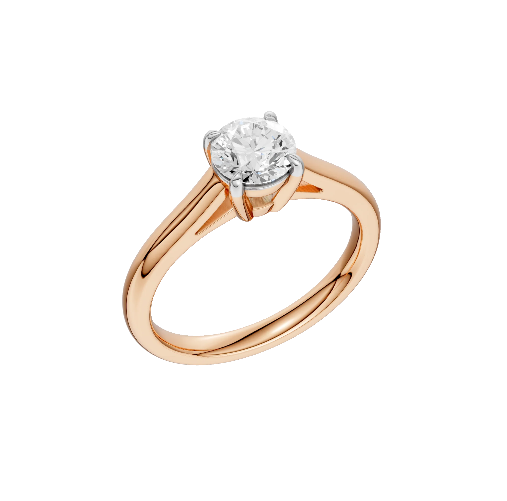 14K Gold Round Solitaire [1.00ct] Lab-Grown Diamond [H I - VS] Engagement Ring