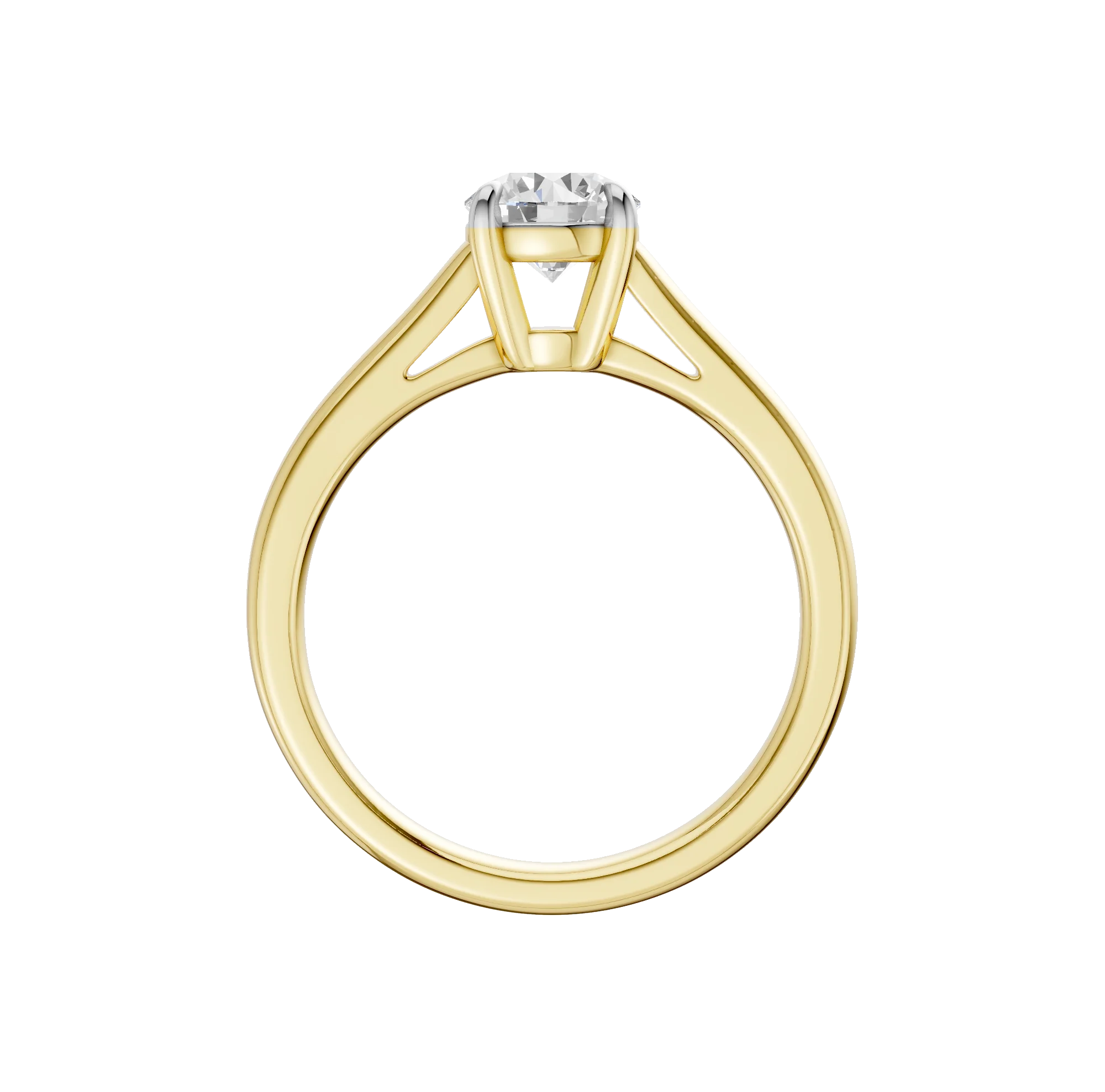 14K Gold Round Solitaire [1.00ct] Lab-Grown Diamond [H I - VS] Engagement Ring