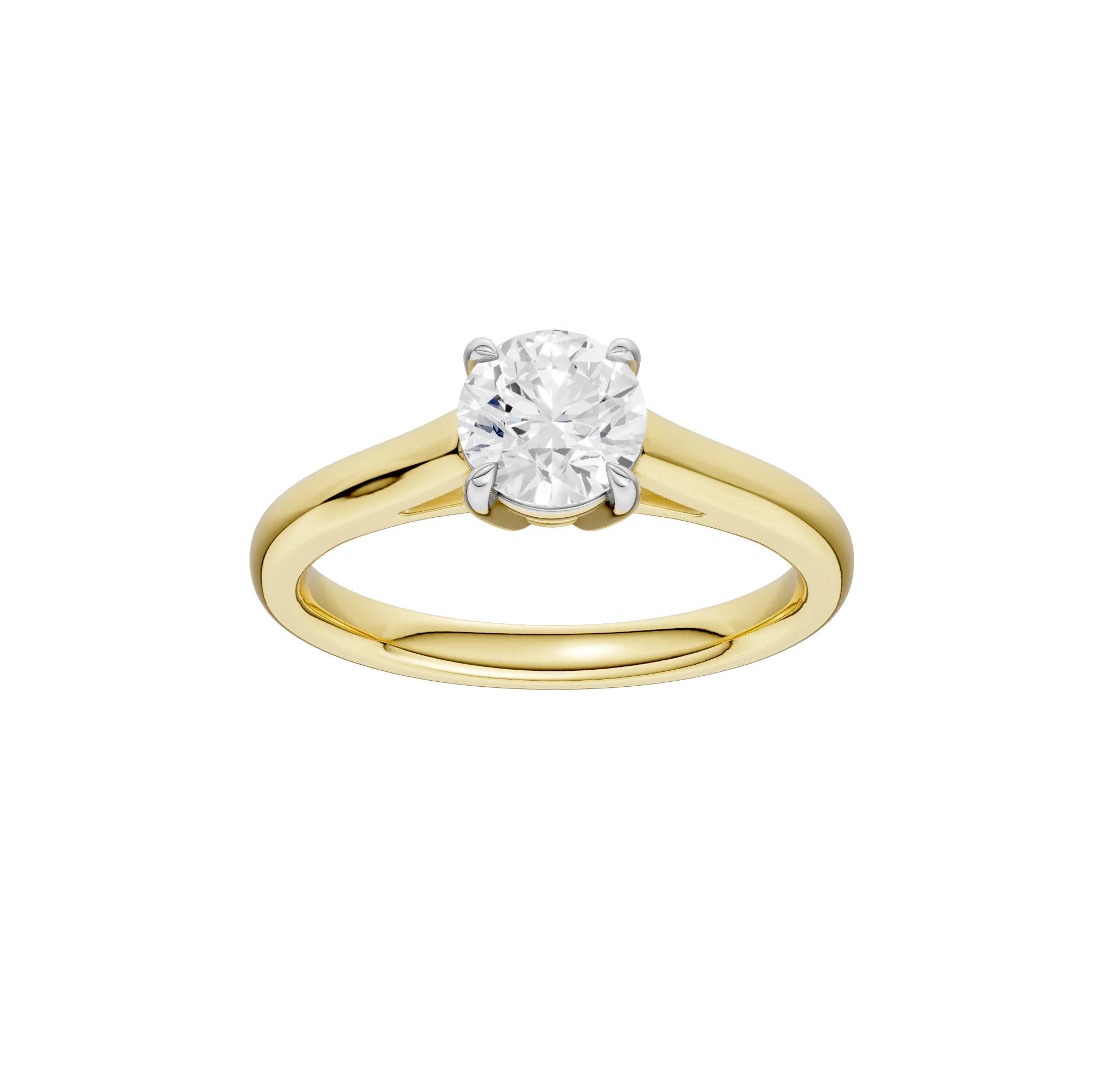 14K Gold Round Solitaire [1.00ct] Lab-Grown Diamond [H I - VS] Engagement Ring
