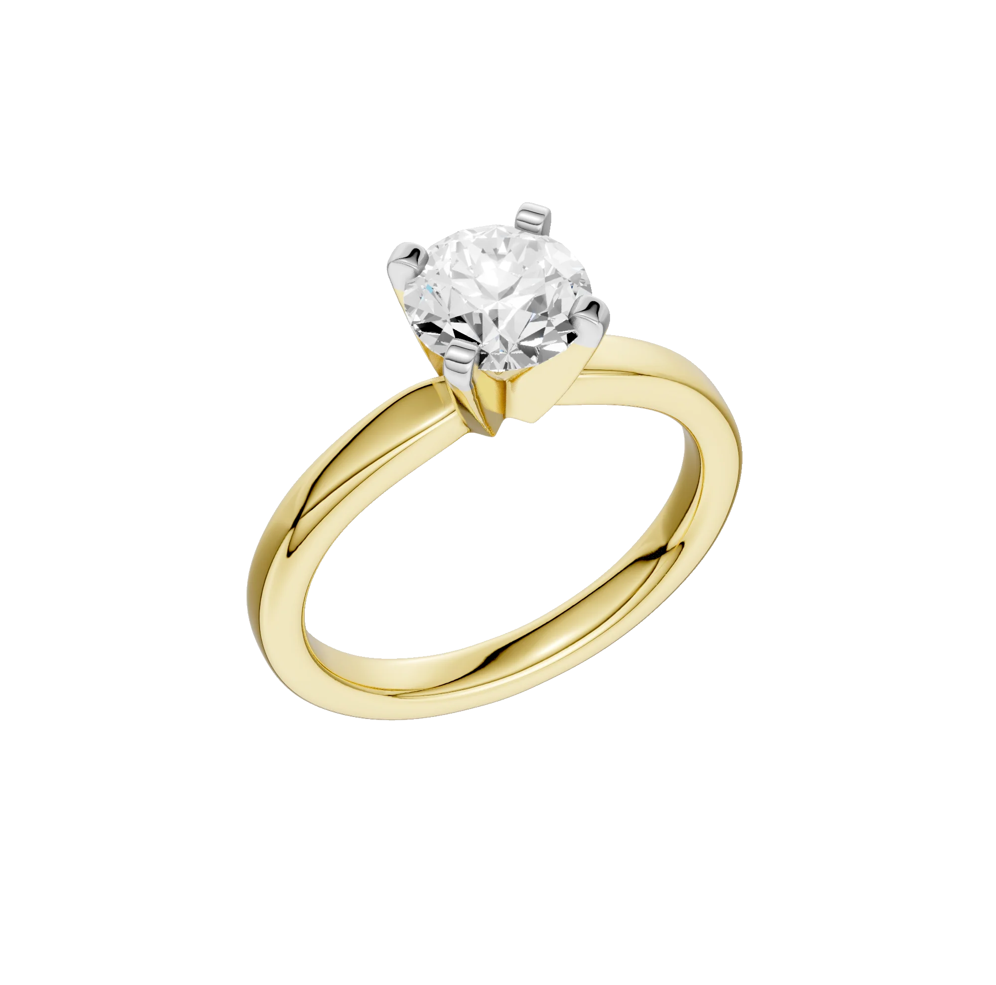 14K Gold Round Solitaire [0.50ct] Lab-Grown Diamond [H I - VS] Engagement Ring
