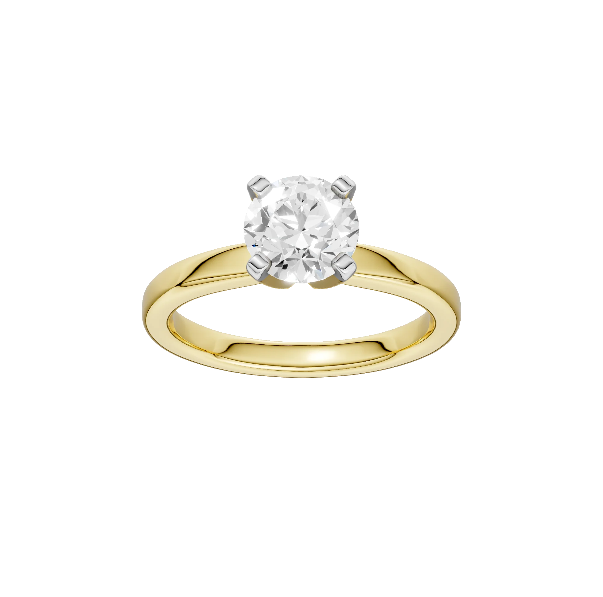14K Gold Round Solitaire [0.50ct] Lab-Grown Diamond [H I - VS] Engagement Ring
