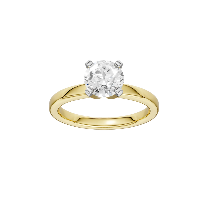 14K Gold Round Solitaire [0.50ct] Lab-Grown Diamond [H I - VS] Engagement Ring