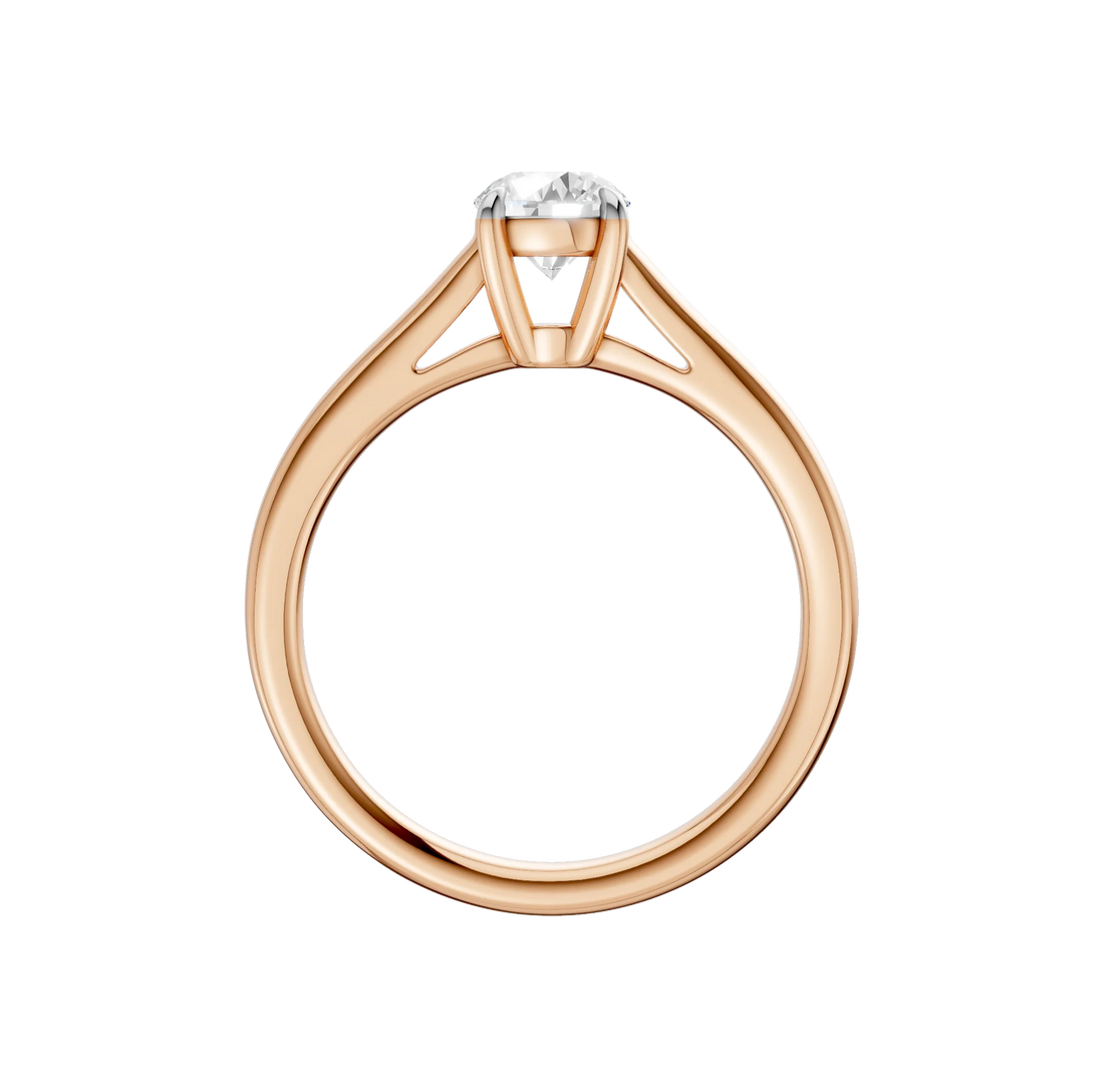 14K Gold Round Solitaire [0.75ct] Lab-Grown Diamond [H I - VS] Engagement Ring