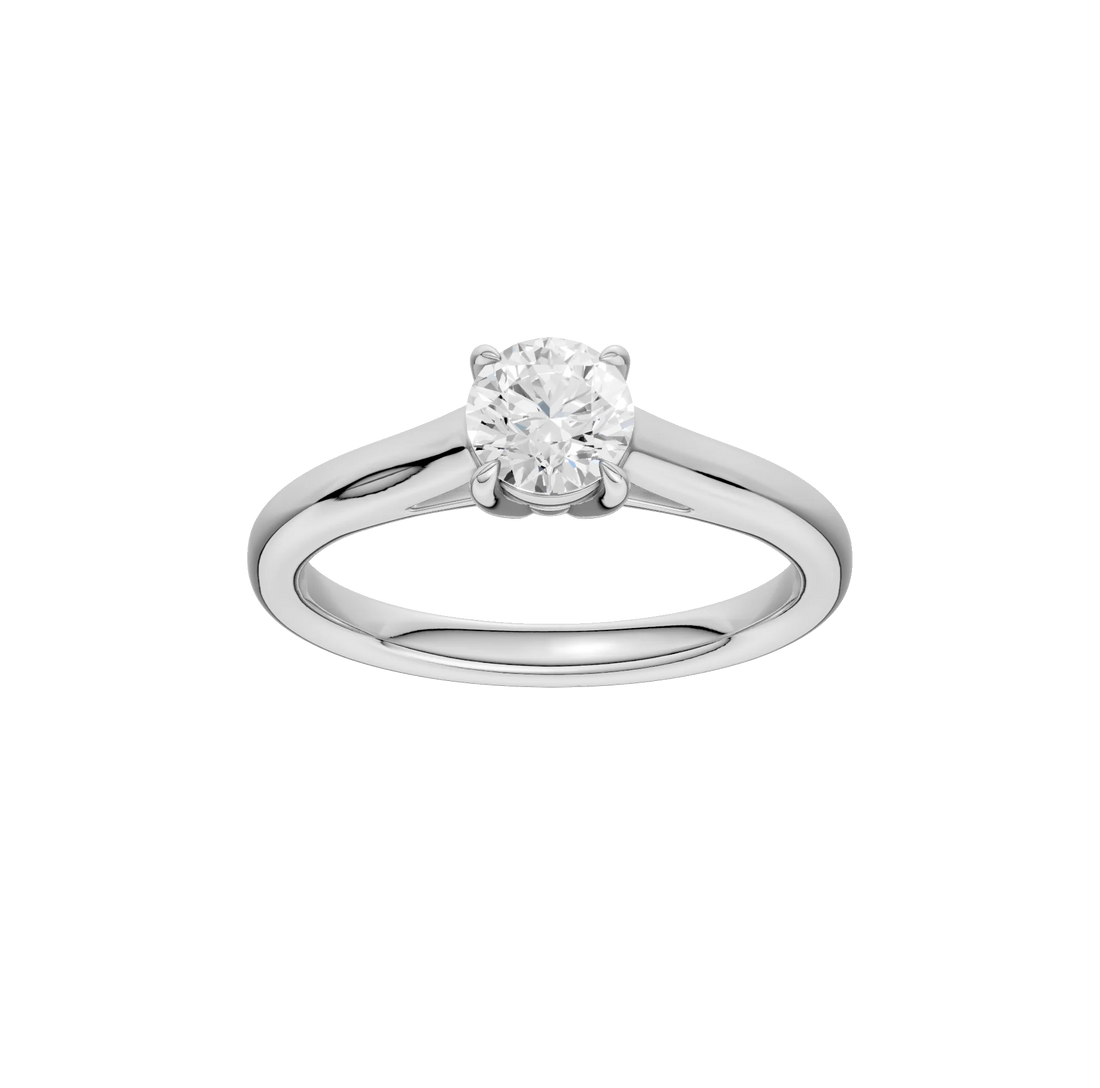 14K Gold Round Solitaire [0.75ct] Lab-Grown Diamond [H I - VS] Engagement Ring