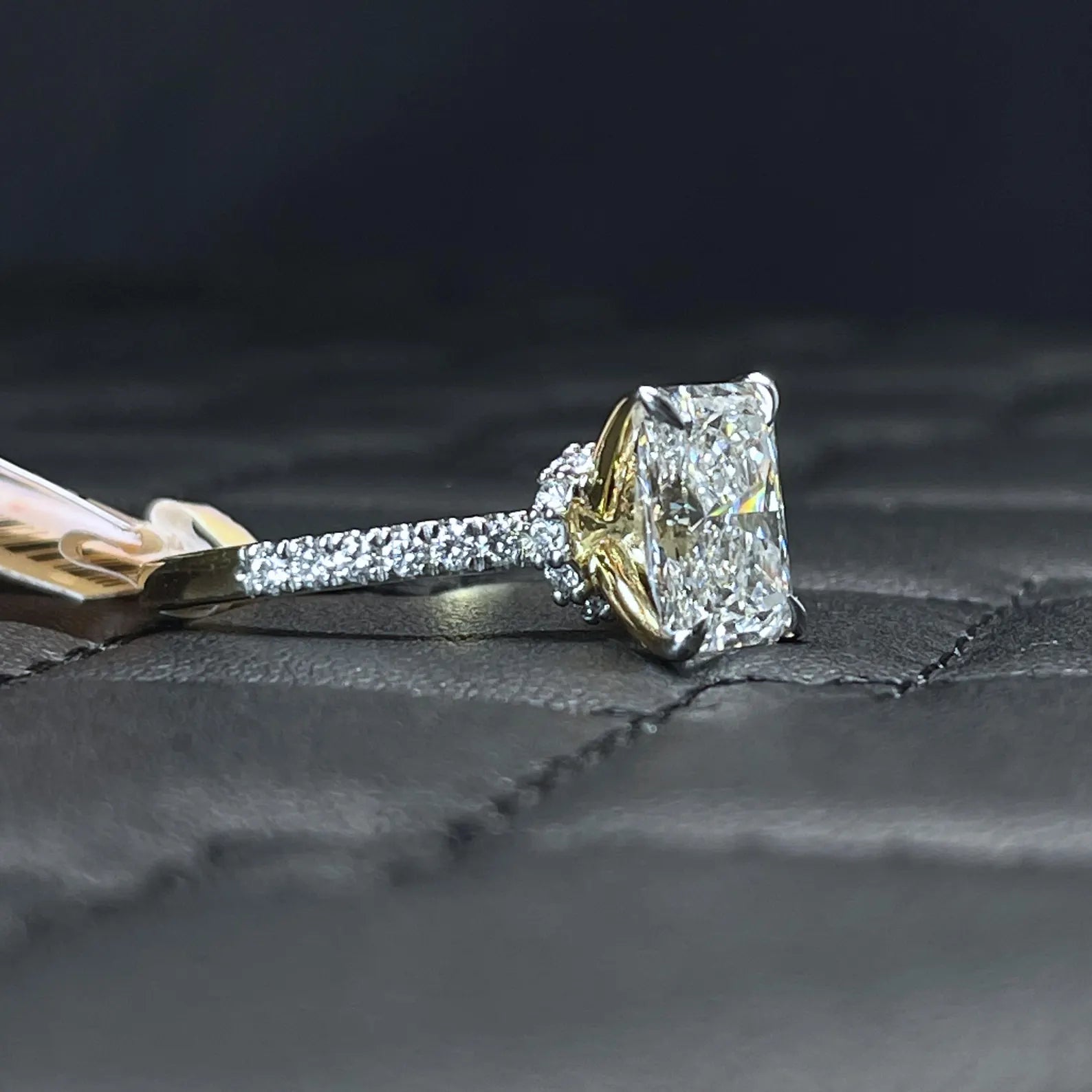 14K Gold 2.30CTW Radiant Cut Diamond Engagement Ring