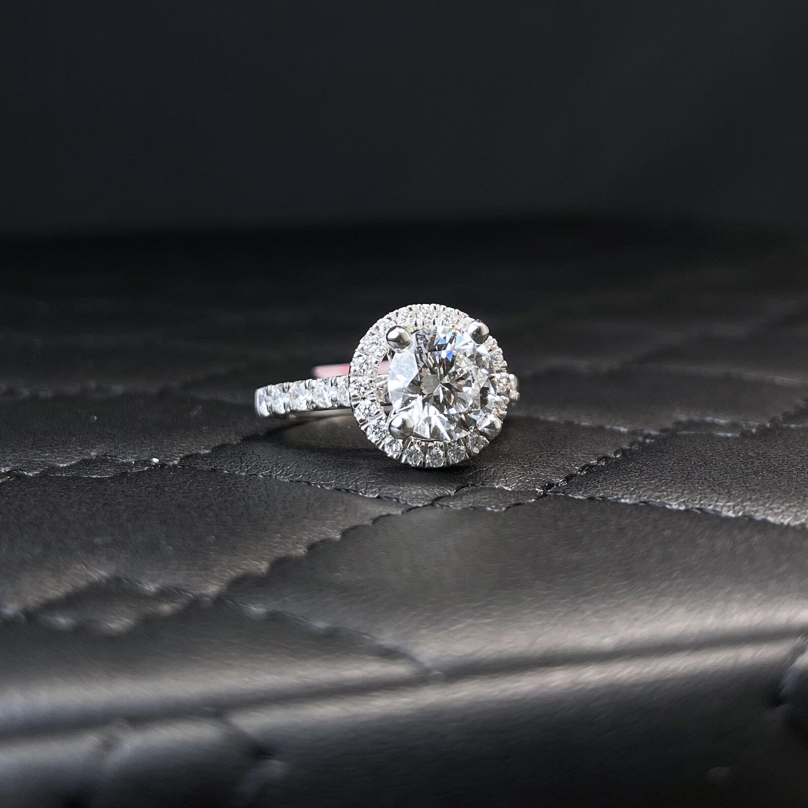 14K Gold 2.69CTW Round Cut Halo Diamond Engagement Ring