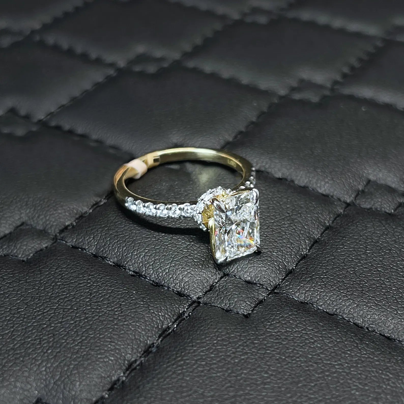 14K Gold 2.30CTW Radiant Cut Diamond Engagement Ring