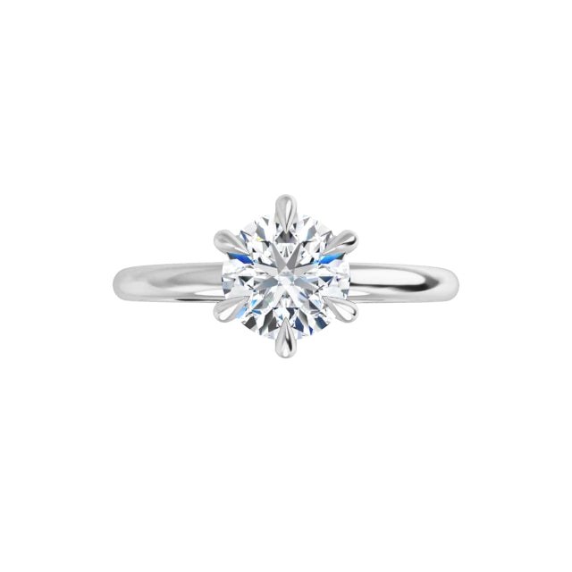 14K Gold Round Lab-Grown Diamond 0.71CTW VS1/D Engagement Ring